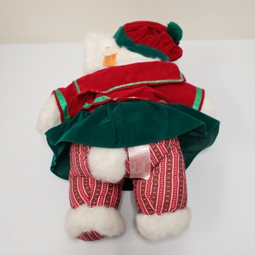 Kmart 16" Christmas Holiday Sis Teddy Bear 1992 Vintage Stuffed Animal Plush - Picture 2 of 8